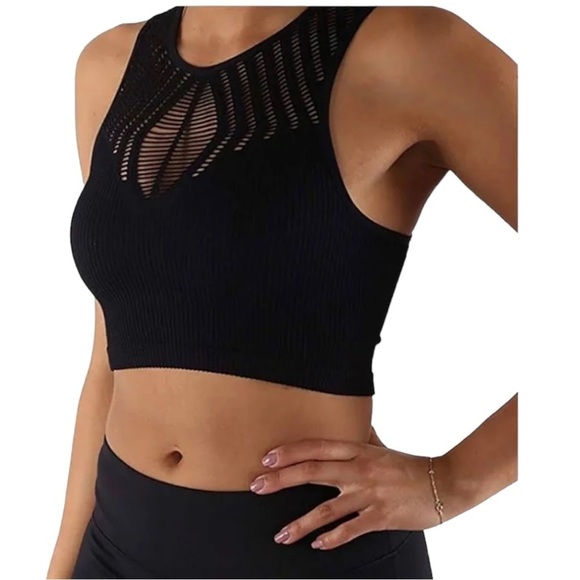 Itzon - Burgundy Cutout Crop Top - Sz. L - Picture 5 of 7